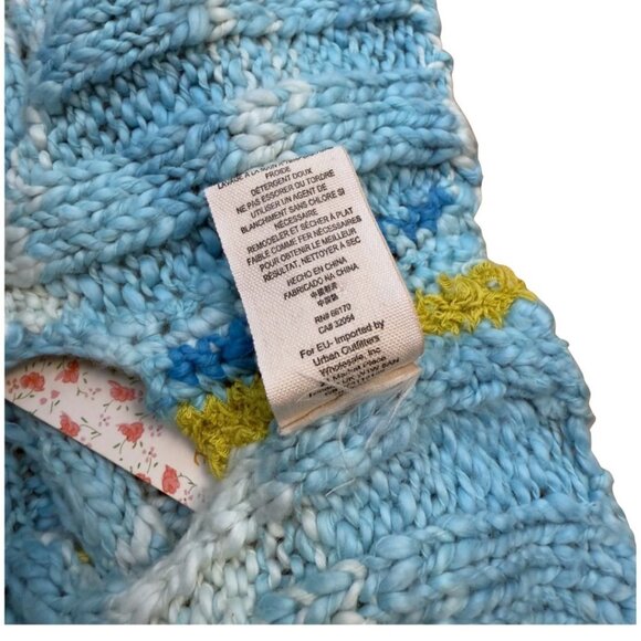 Free People Laguna Tank Blue Knit Sleeveless Sweater Size Small Cotton NWT - Picture 8 of 10